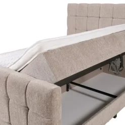 Lit Boxspring - 180 x 200 cm - Boston avec coffre