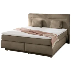 Lit Boxspring - 160 x 200 cm Lit coffre taupe Simone