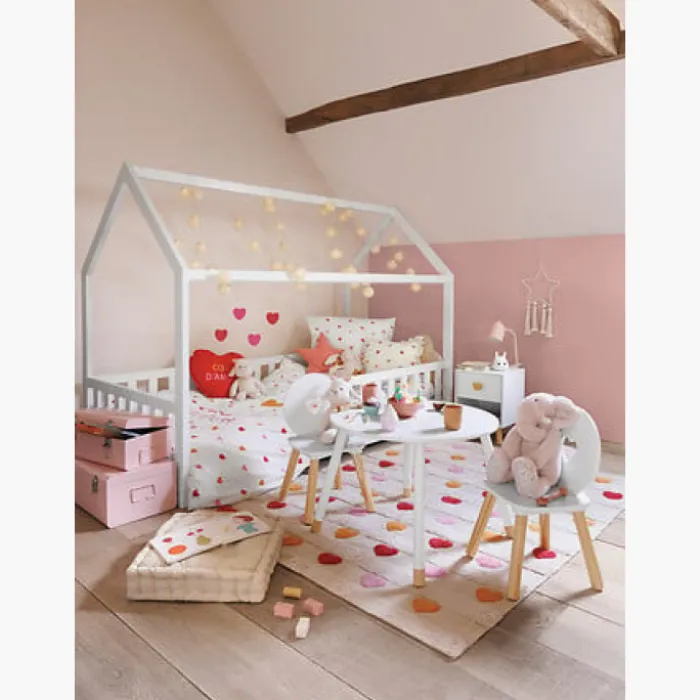 Lit Cabane blanc 90 x 190 cm Bosco