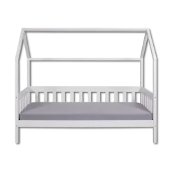 Lit cabane 90x200 Funky blanc (avec sommier)