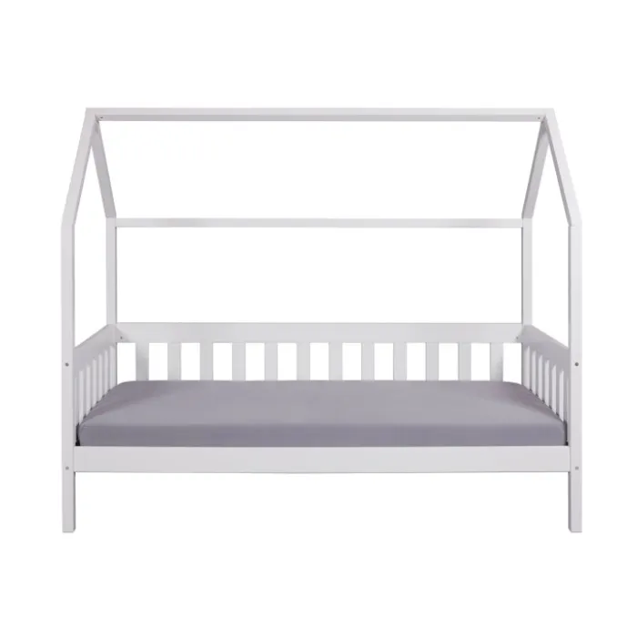 Lit cabane 90x200 Funky blanc (avec sommier)