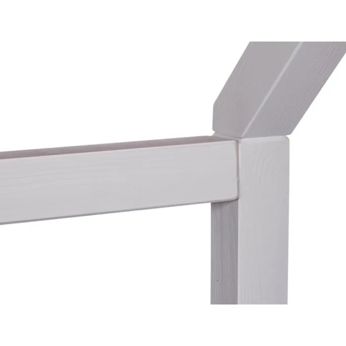 Lit cabane 90x200 Funky blanc (avec sommier)