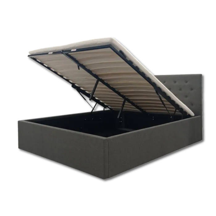 Lit coffre 140x200 Chester/Oxford gris