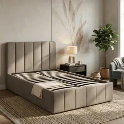 Lit coffre 120 x 200 cm Mira beige