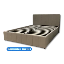 Lit coffre 120 x 200 cm Mira beige