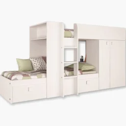 Lit combiné N 1277 reversible blanc 200cm