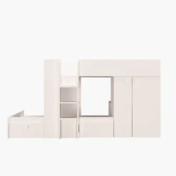 Lit combiné N 1277 reversible blanc 200cm