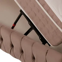 Lit complet Exelans 90 cm - avec coffre Beige