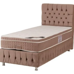 Lit complet Exelans 90 cm - avec coffre Beige