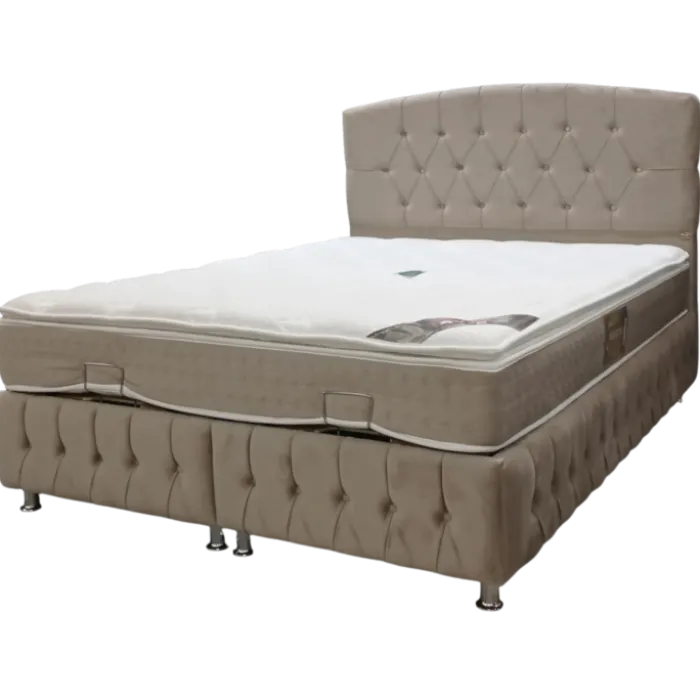 Lit complet Madrid Beige 140 x 200 cm