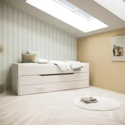Lit gigogne Twist 90 x 200 cm blanc
