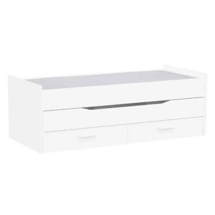 Lit gigogne Twist 90 x 200 cm blanc