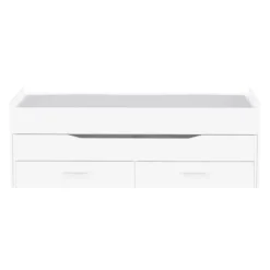 Lit gigogne Twist 90 x 200 cm blanc