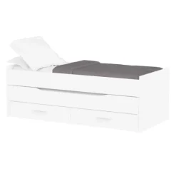 Lit gigogne Twist 90 x 200 cm blanc