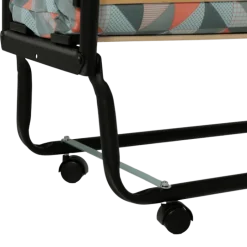 Lit pliant 80 x 190 cm - 12 lattes noir + housse