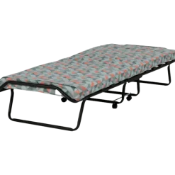 Lit pliant 80 x 190 cm - 12 lattes noir + housse