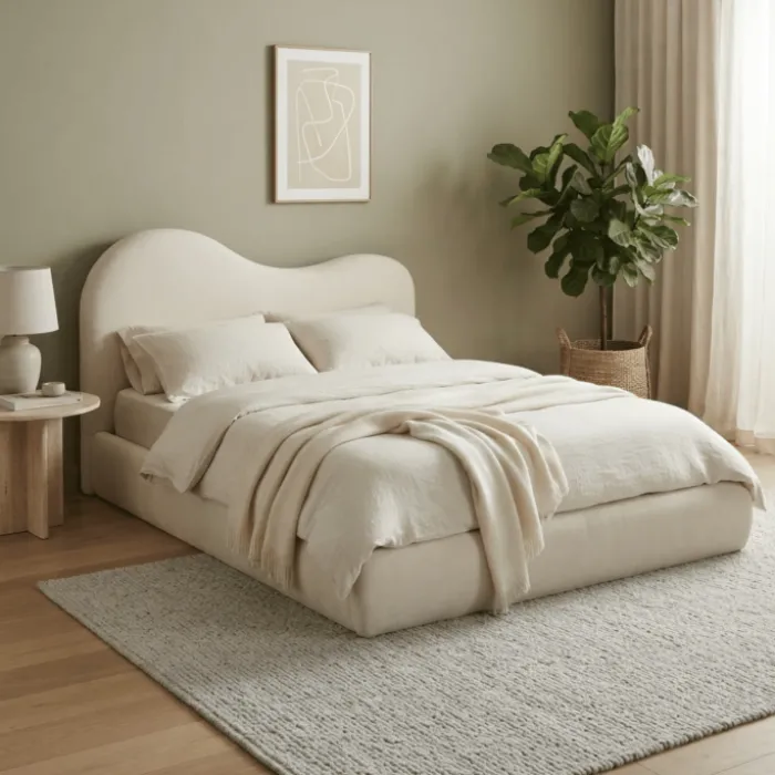 Lit Rhea 140 x 200 cm Beige