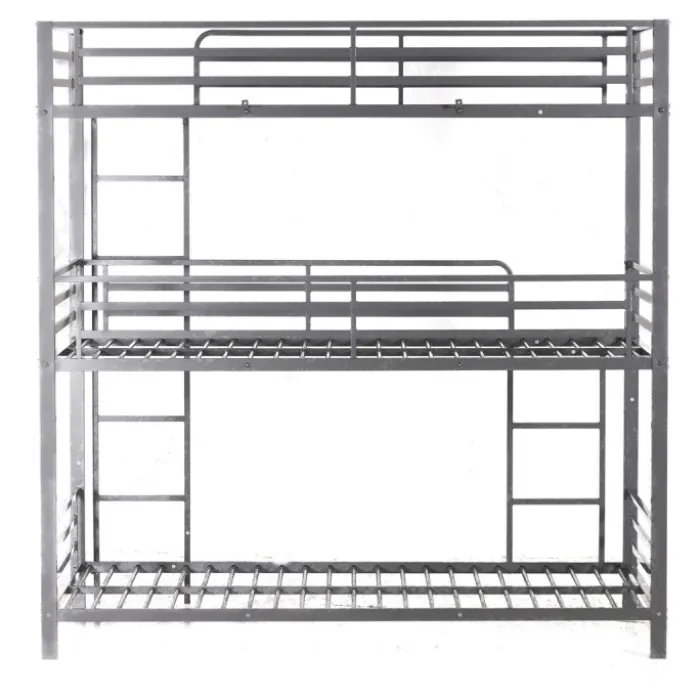 Lit superposé 3 couchages 90x190 Earl Triple gris