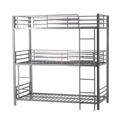 Lit superposé 3 couchages 90x190 Earl Triple gris