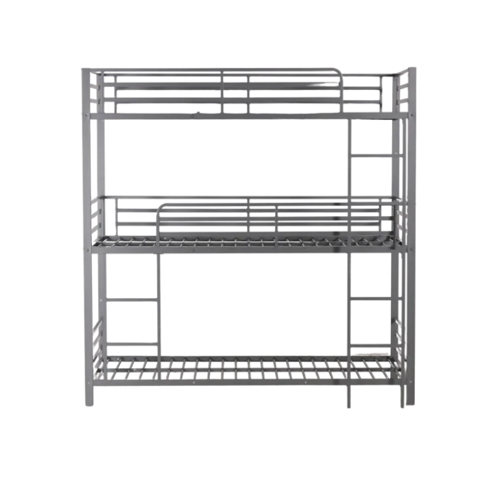 Lit superposé 3 couchages 90x190 Earl Triple gris