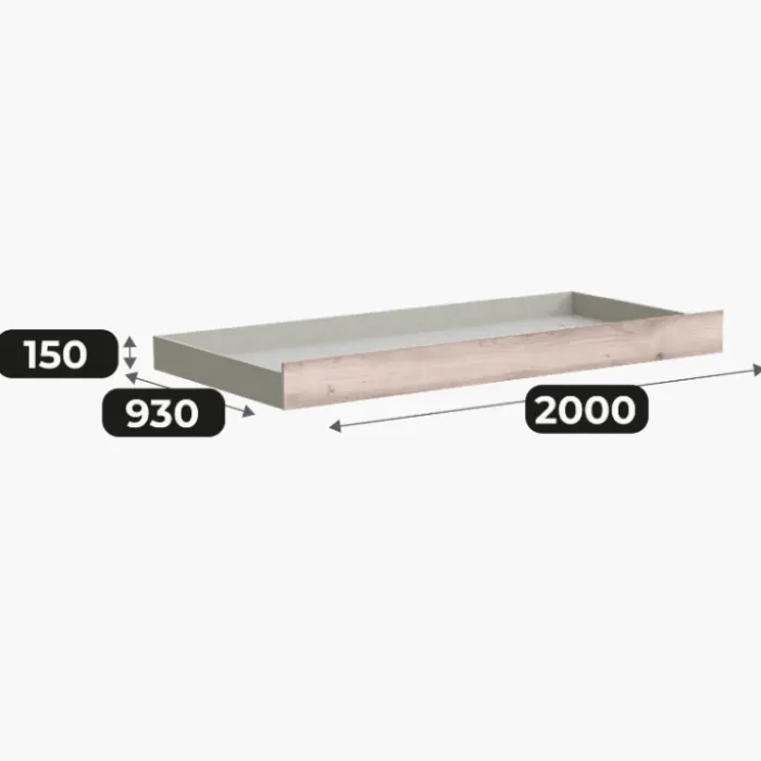 Lit tiroir 90 - Bowie sans matelas