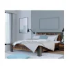 Lit 160x200 Attalyar bois vintage/gris foncé