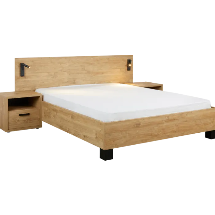 Lit 90x200 CLara golden oak