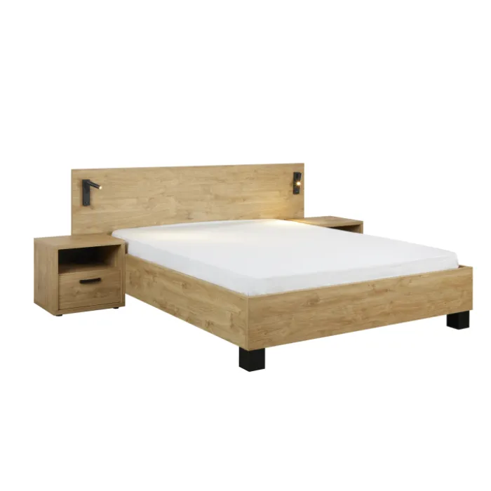 Lit 160x200 Clara golden oak