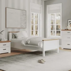 Lit 90 x 200 cm Maluno blanc