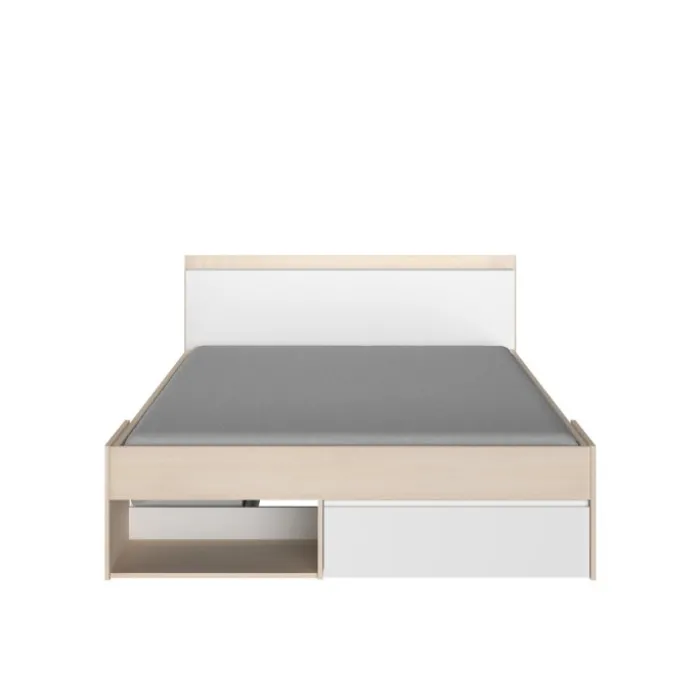 Lit 140x200 Most blanc/acacia clair