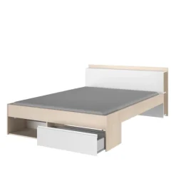 Lit 140x200 Most blanc/acacia clair