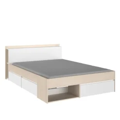Lit 140x200 Most blanc/acacia clair