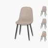 Lot de 4 chaises Beige MIA