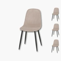 Lot de 4 chaises Beige MIA