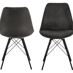 Lot de 2 chaises Eris dining hair anthracite wind 40