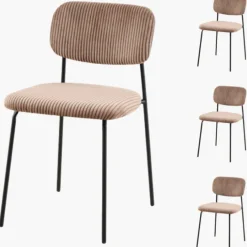 Lot de 4 chaises Lola - Beige