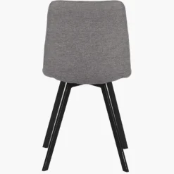 Lot de 4 chaises Tissu gris Stella