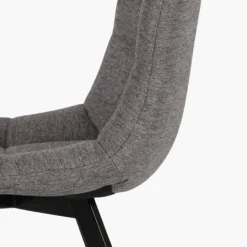 Lot de 4 chaises Tissu gris Stella