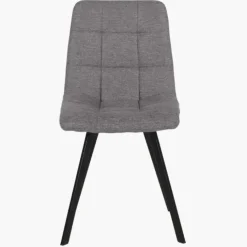 Lot de 4 chaises Tissu gris Stella