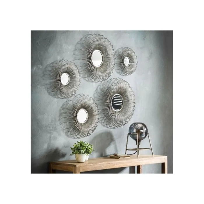 Lot de 5 miroirs métal