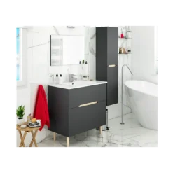 Lotto - salle de bain - meuble + vasque + miroir + colonne