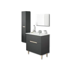 Lotto - salle de bain - meuble + vasque + miroir + colonne