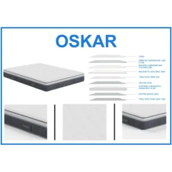 Matelas Oskar - 120 x 200 cm Confort pocket