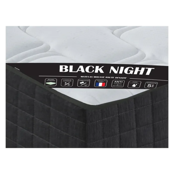 Matelas 140x190 Black Night mousse haute résilience