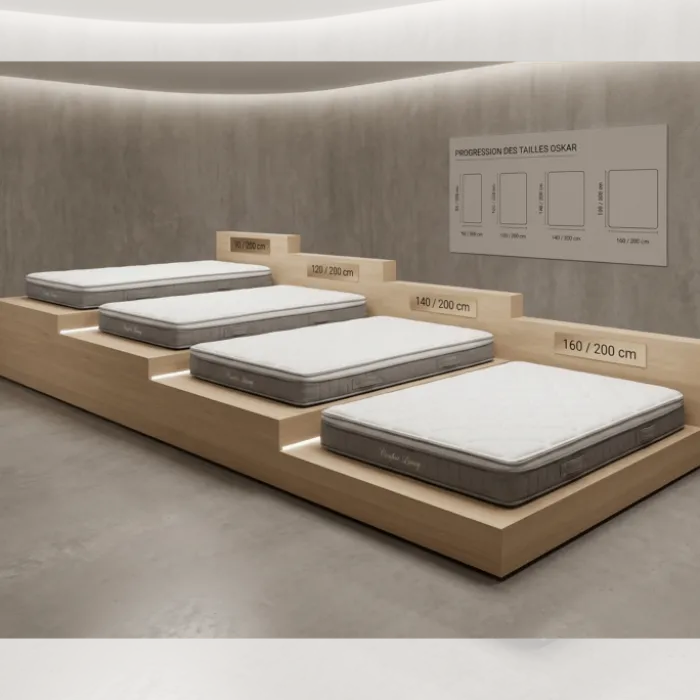 Matelas 140 x 190 cm Confort pocket