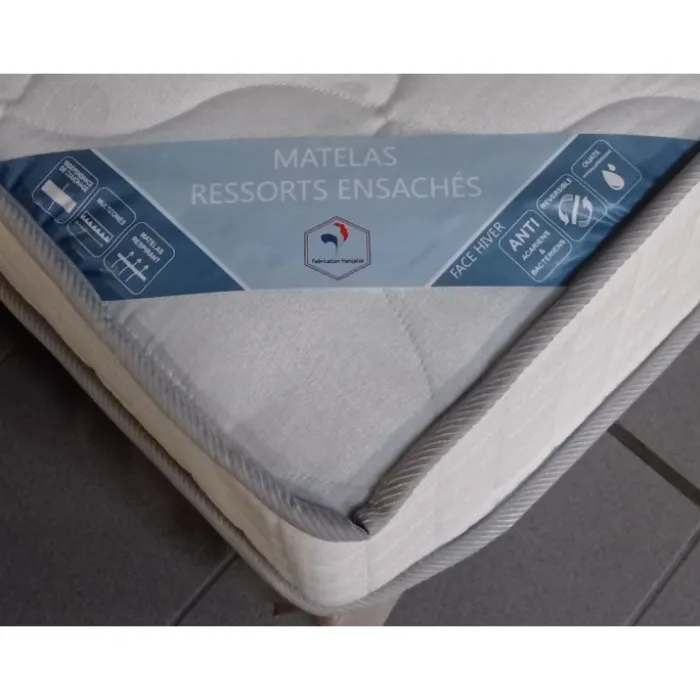 Matelas 140 x 200 cm roulé ressorts ensachés - soutient ferme