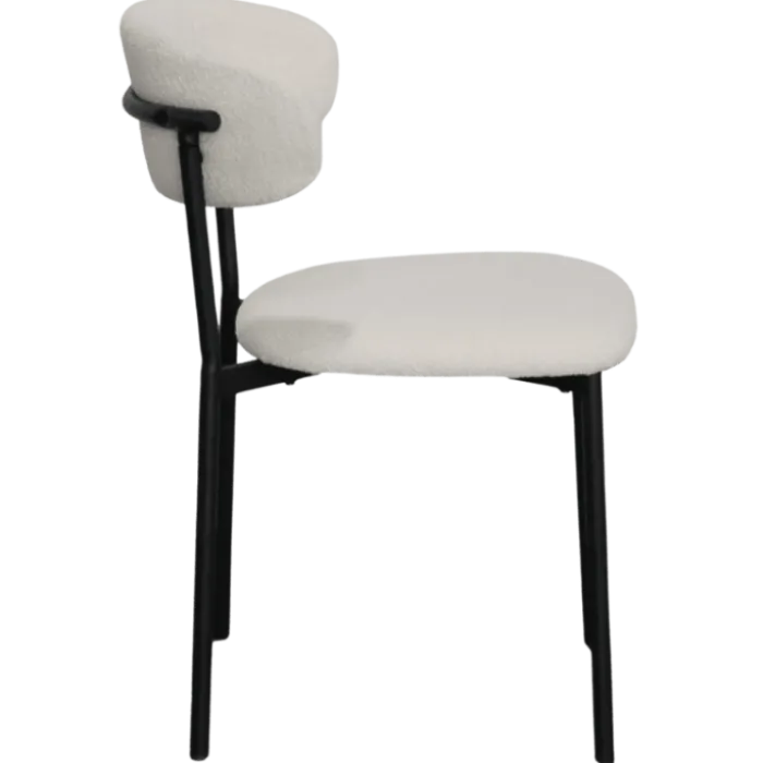 Maxima chaise bouclé blanc