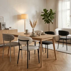 Maxima chaise bouclé blanc