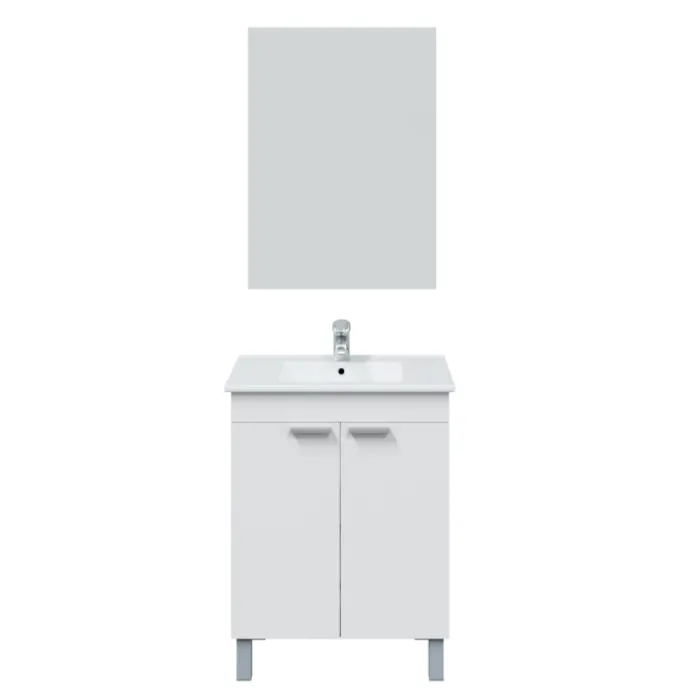 Meuble de salle de bain avec miroir et lavabo Brillo