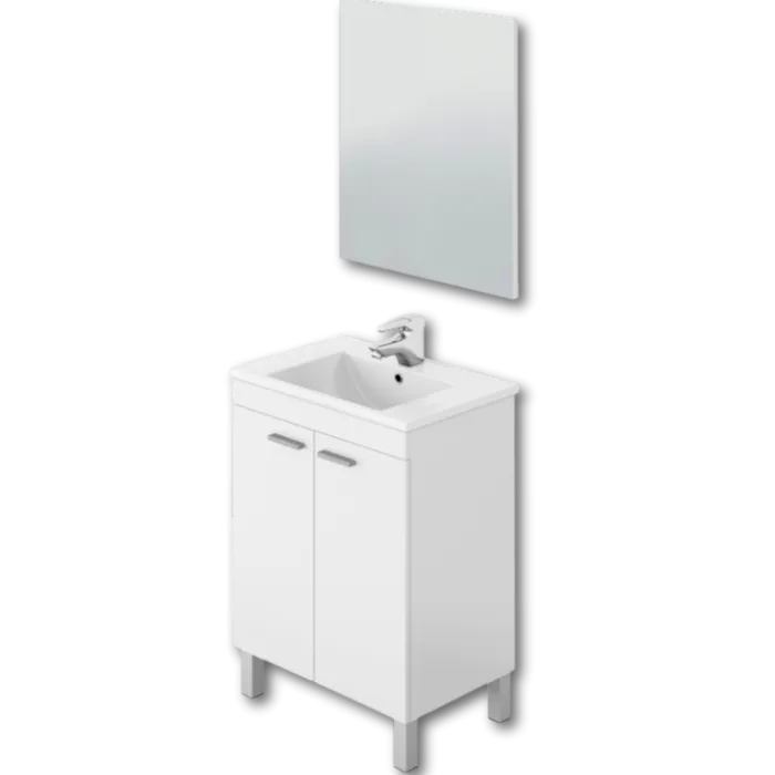 Meuble de salle de bain avec miroir et lavabo Brillo